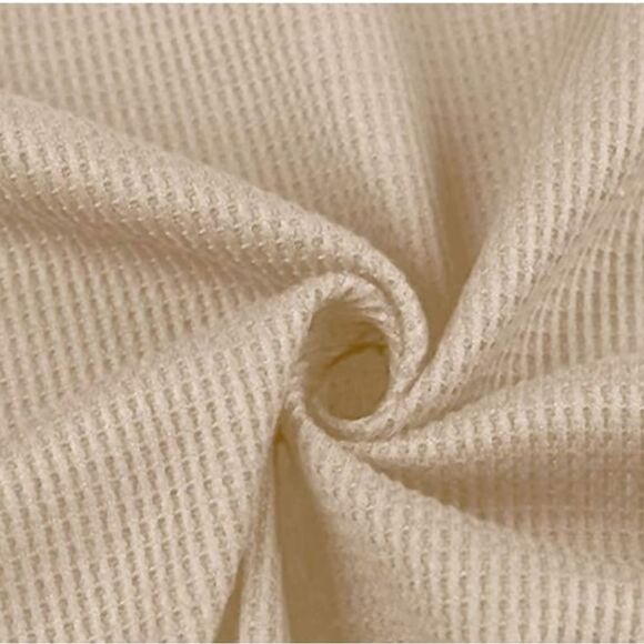 NWT MIMIGOGO  Brown  Long Sleeve Wrap Waffle  Knit TopButton       Size S - Picture 7 of 13